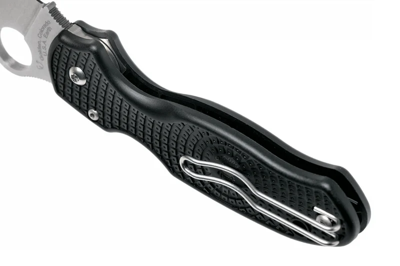 Couteau pliant Spyderco Para 3 C223SBK lame dentée manche en nylon/fibre de verre 10,9cm
