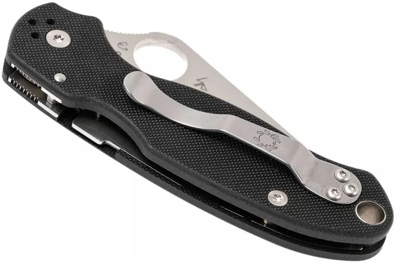 Couteau pliant Spyderco Para 3 C223GPS lame semi-dentée manche en G10 10,9cm