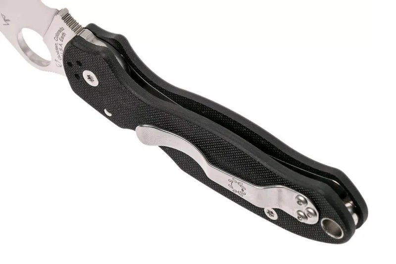 Couteau pliant Spyderco Para 3 C223GPS lame semi-dentée manche en G10 10,9cm