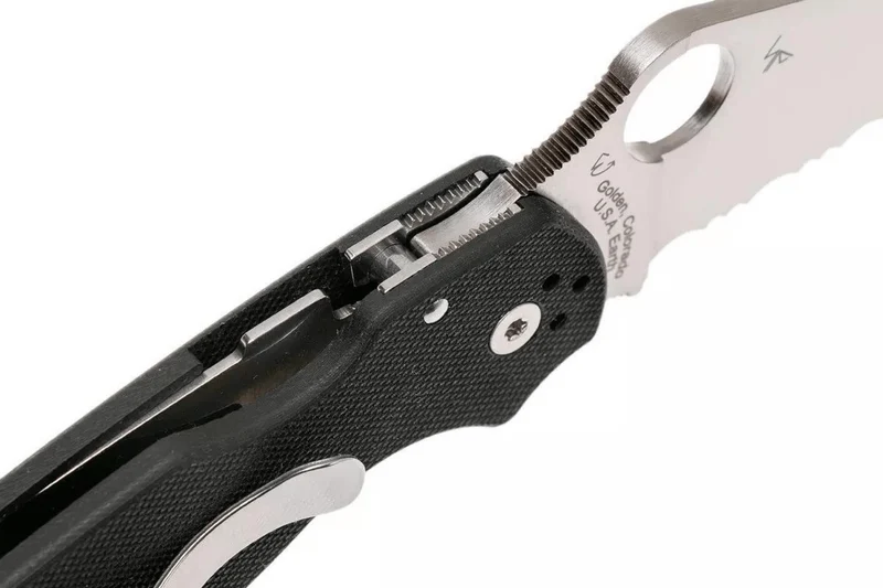 Couteau pliant Spyderco Para 3 C223GPS lame semi-dentée manche en G10 10,9cm