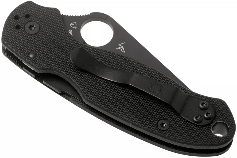 Couteau pliant Spyderco Para 3 C223GPBK lame noire manche en G10 10,9cm