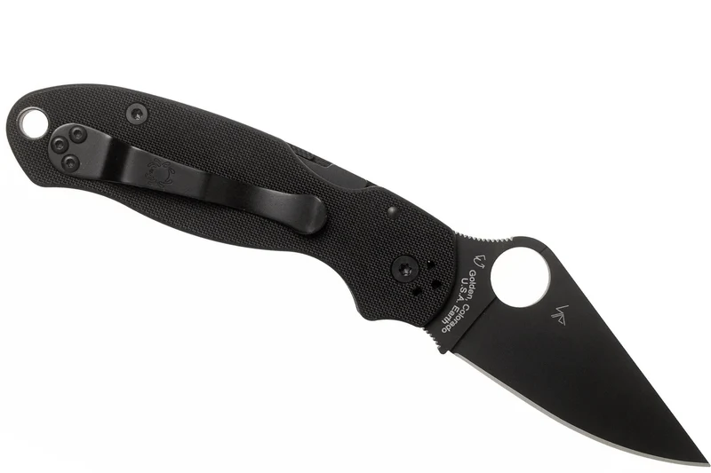 Couteau pliant Spyderco Para 3 C223GPBK lame noire manche en G10 10,9cm