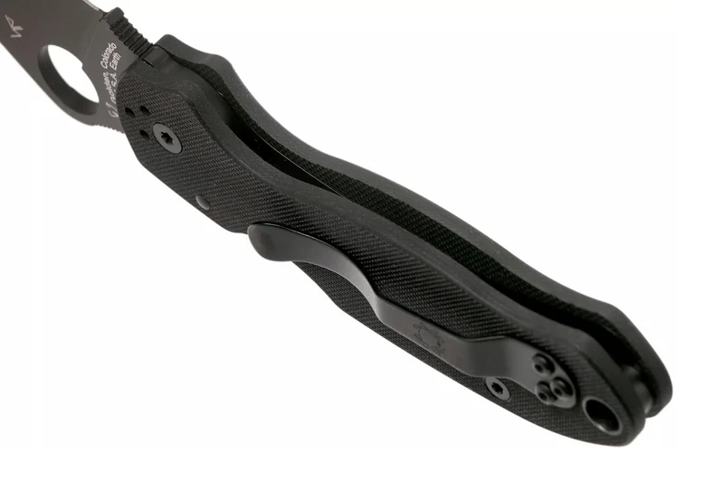 Couteau pliant Spyderco Para 3 C223GPBK lame noire manche en G10 10,9cm