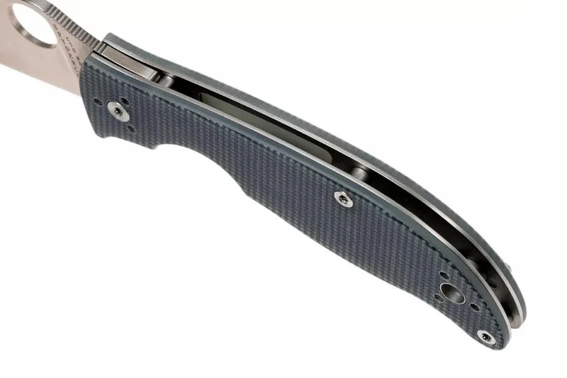 Couteau pliant Spyderco Polestar C220GPGY manche en G10 gris 11,5cm