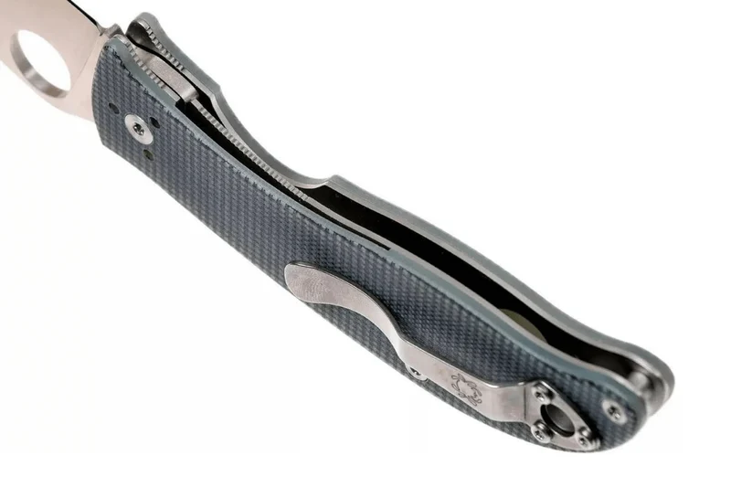 Couteau pliant Spyderco Polestar C220GPGY manche en G10 gris 11,5cm