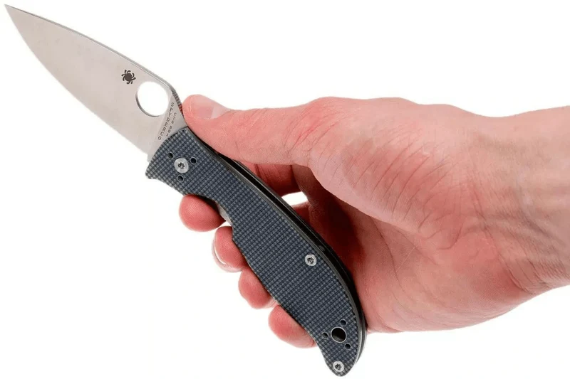 Couteau pliant Spyderco Polestar C220GPGY manche en G10 gris 11,5cm