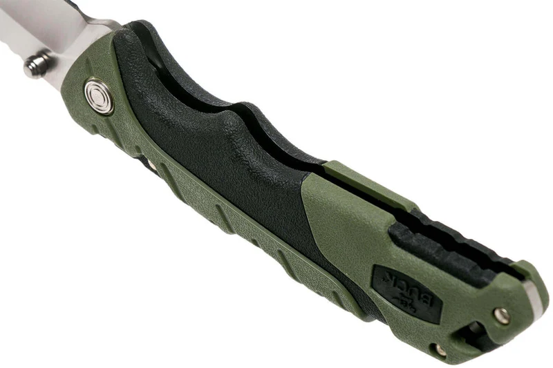 Couteau pliant BUCK PURSUIT LARGE GUTHOOK 0660GRG manche nylon/fibres de verre 12,6cm + Étui