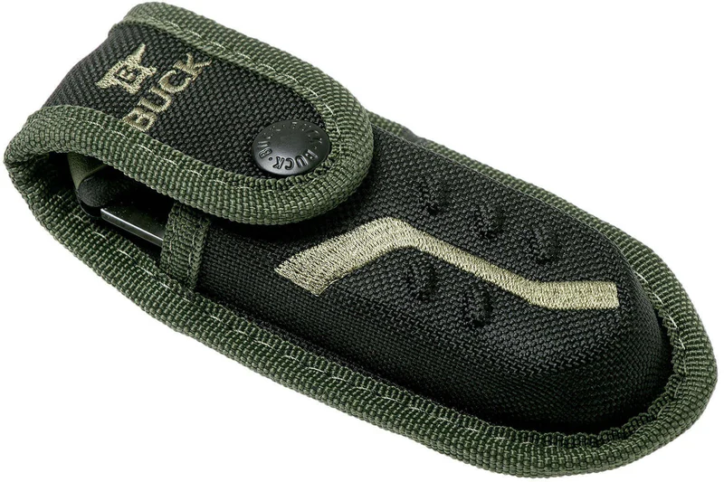 Couteau pliant BUCK PURSUIT LARGE GUTHOOK 0660GRG manche nylon/fibres de verre 12,6cm + Étui