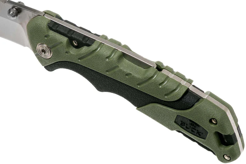 Couteau pliant BUCK PURSUIT LARGE GUTHOOK 0660GRG manche nylon/fibres de verre 12,6cm + Étui