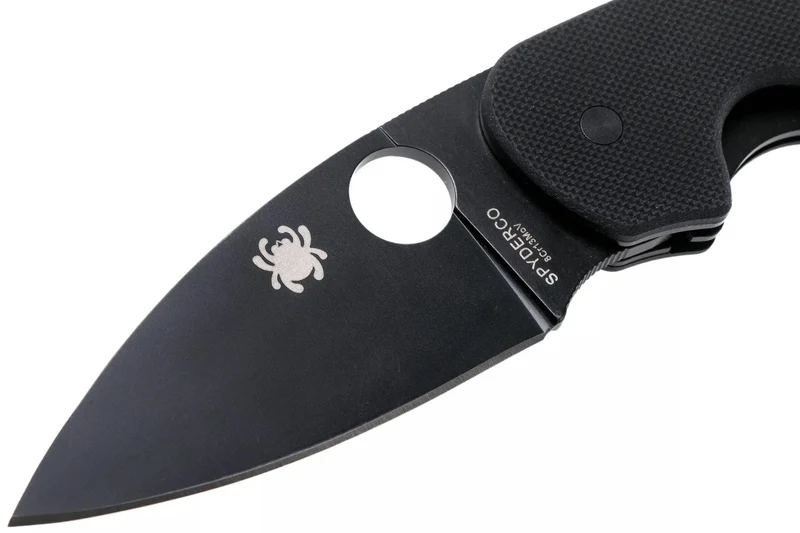 Couteau pliant Spyderco Efficient C216GPBBK manche en G10 lame noire 10,4cm
