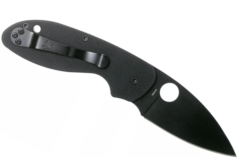 Couteau pliant Spyderco Efficient C216GPBBK manche en G10 lame noire 10,4cm