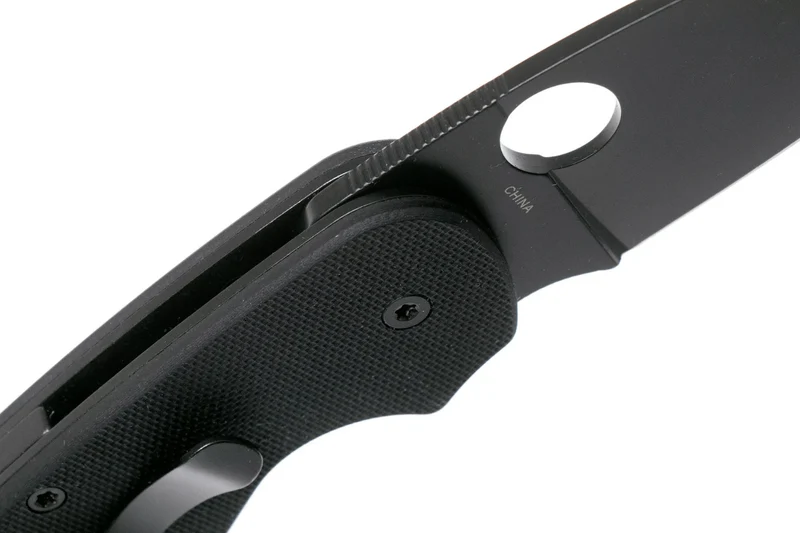 Couteau pliant Spyderco Efficient C216GPBBK manche en G10 lame noire 10,4cm