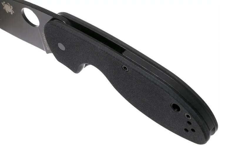 Couteau pliant Spyderco Efficient C216GPBBK manche en G10 lame noire 10,4cm