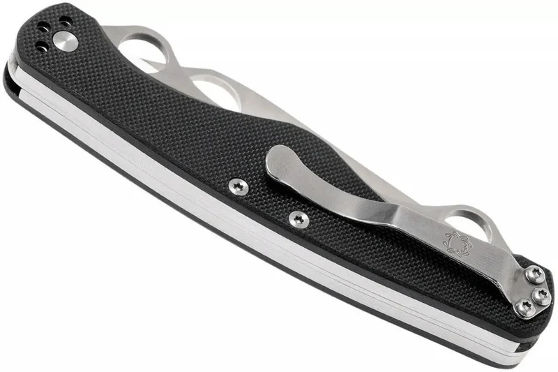 Couteau pliant Spyderco Clipitool standard C208GP manche en G10 noir 12,9cm