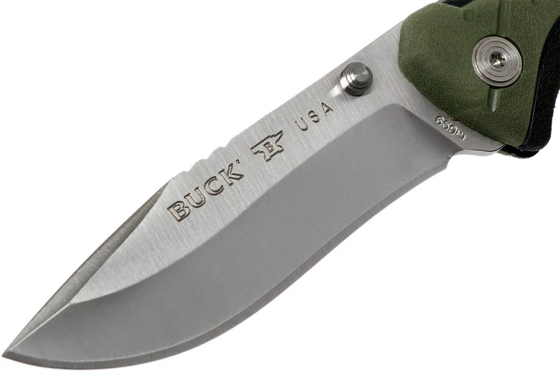 Couteau pliant BUCK PURSUIT LARGE 0659GRS manche nylon / fibres de verre 12,7cm + Étui
