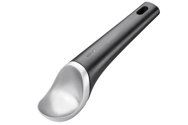 Cuillère à glace Gefu Italia en zinc moulé / ABS noir