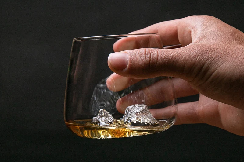 Set de 2 verres à spiritueux Alaskan Maker Topographic Grand Canyon & Matterhorn en verre cristallin