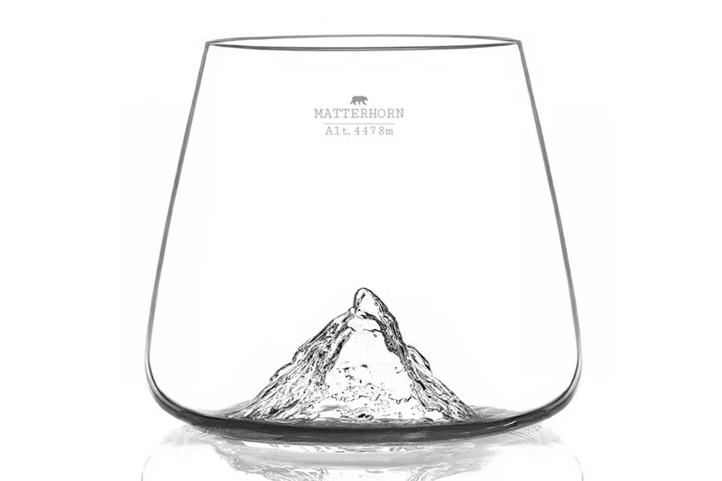Set de 2 verres à spiritueux Alaskan Maker Topographic Grand Canyon & Matterhorn en verre cristallin