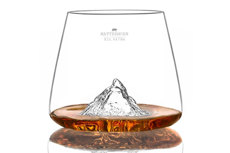 Set de 2 verres à spiritueux Alaskan Maker Topographic Grand Canyon & Matterhorn en verre cristallin