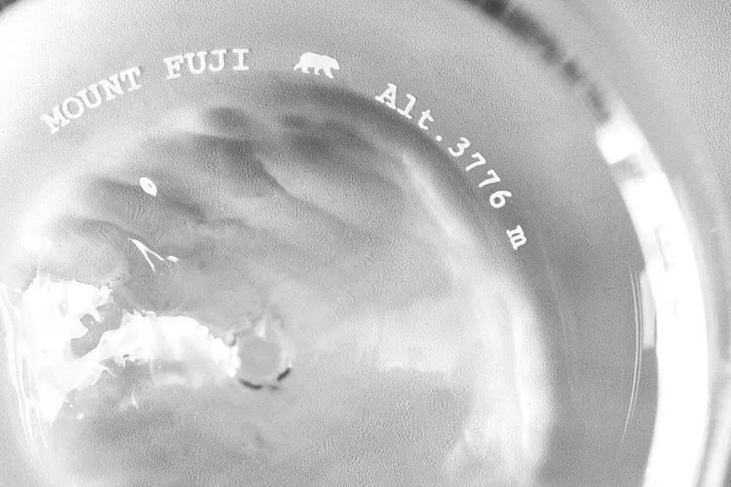 Set de 2 verres à spiritueux Alaskan Maker Topographic Mont Fuji & Denali en verre cristallin