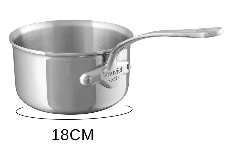 Set de 3 casseroles Mauviel M'Urban4 en fonte d'inox avec poignée fixe compatible induction