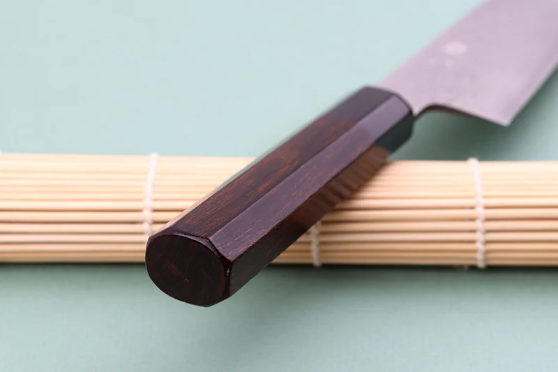 Couteau de chef 21cm japonais artisanal Nakamura Kaishin Ginsan Damas