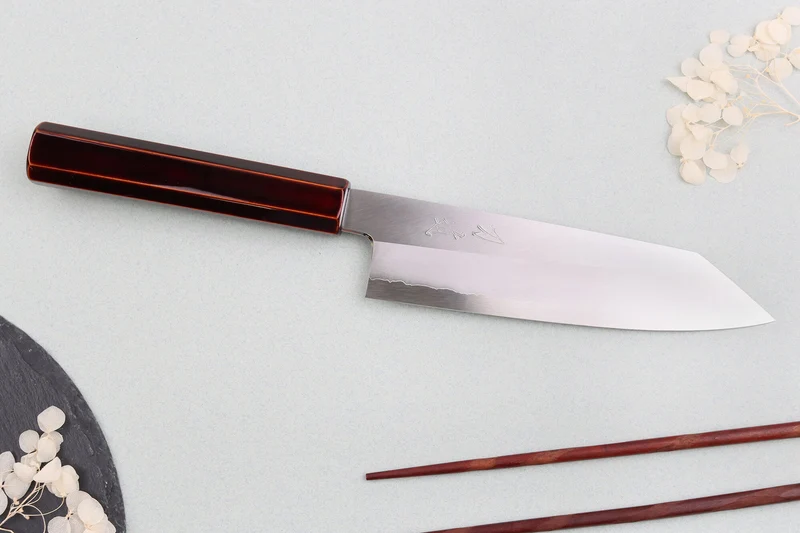 Couteau santoku kiritsuke 18cm japonais artisanal Hado Ginsan Kijiro