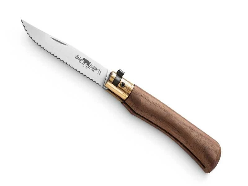 Couteau de Poche Old Bear Noyer Dentelé Taille M