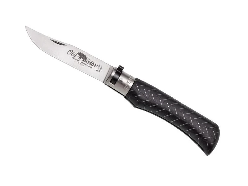 Couteau de Poche Old Bear Noir et Aluminium Taille L