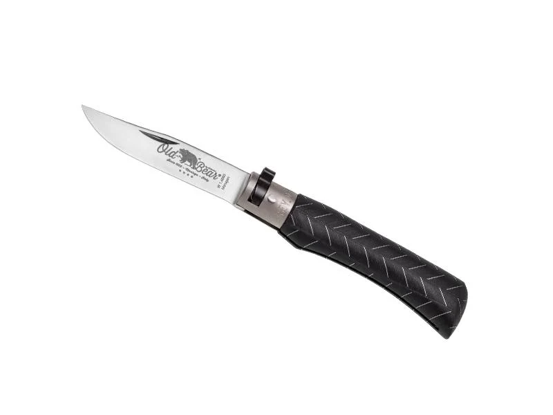 Couteau Pliant Old Bear Noir et Aluminium Taille S