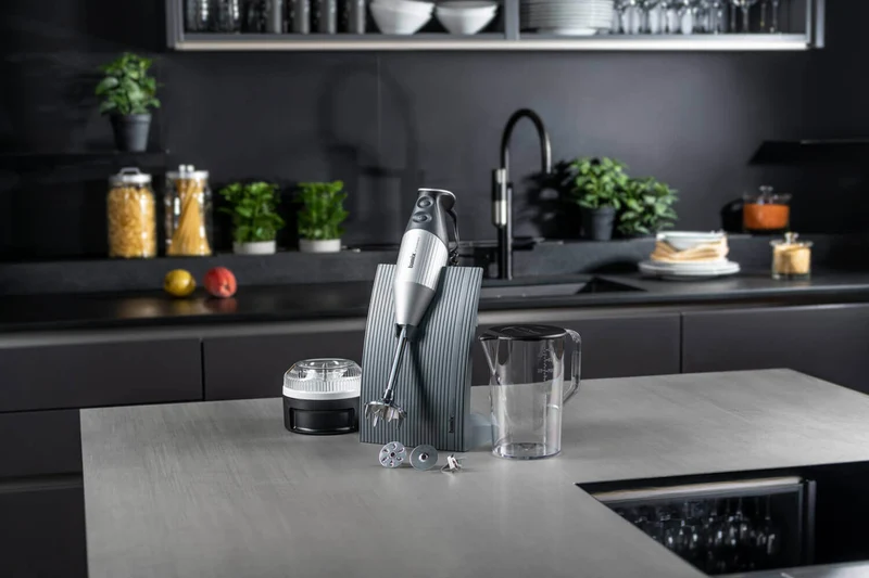 Mixeur Bamix plongeant M200 Swissline Argent avec accessoires