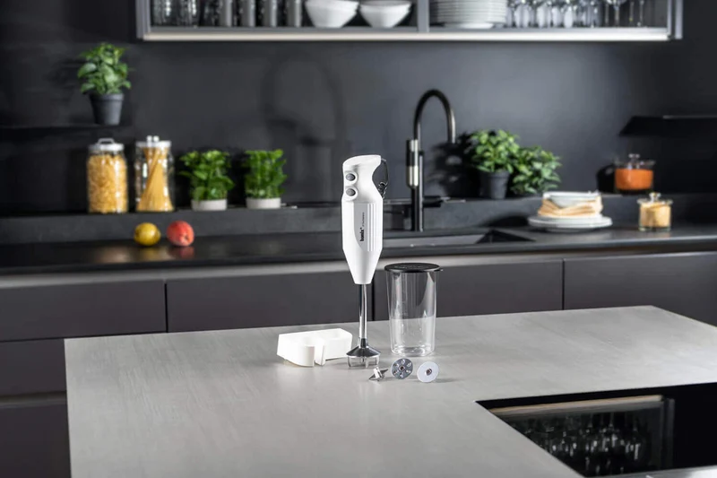 Mixeur Plongeant Bamix M200 Mono blanc avec accessoires