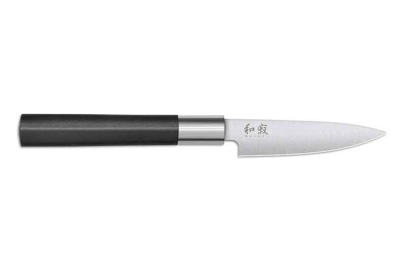 Coffret 3 couteaux Kai Wasabi Black : Universel 10cm et 15cm et Santoku 16,5cm