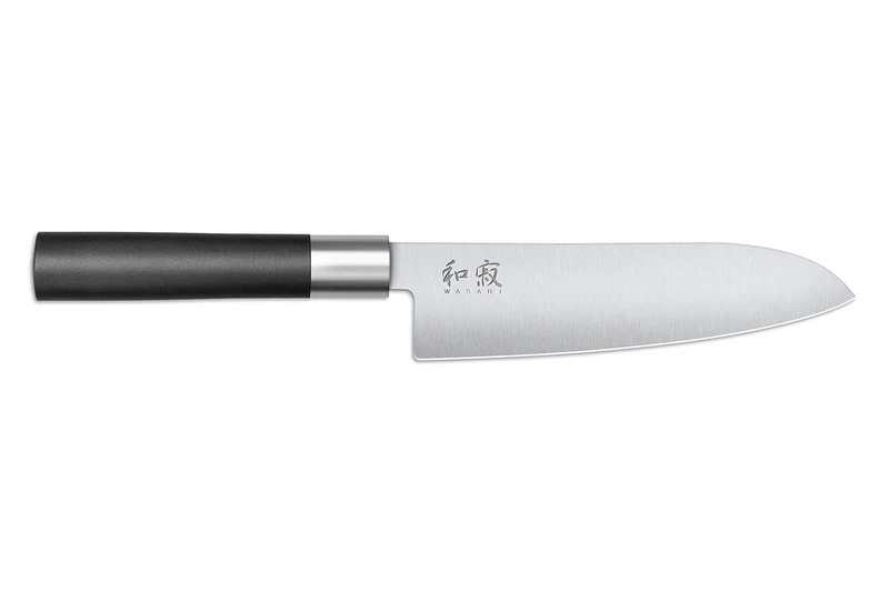 Coffret 3 couteaux Kai Wasabi Black : Universel 10cm et 15cm et Santoku 16,5cm