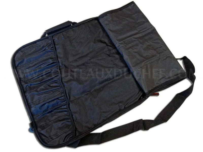 Malette souple pour 8 couteaux de cuisine - nylon noir Tojiro
