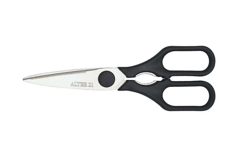 Ciseaux de cuisine 21cm acier inoxydable manche noir
