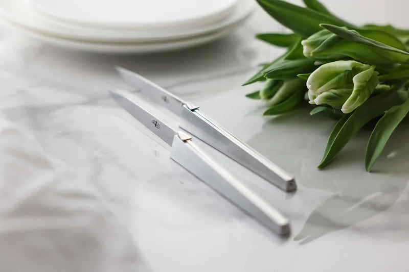 Coffret de 6 couteaux de table Forge de Laguiole J-M Wilmotte X Cyril Lignac manches en aluminium