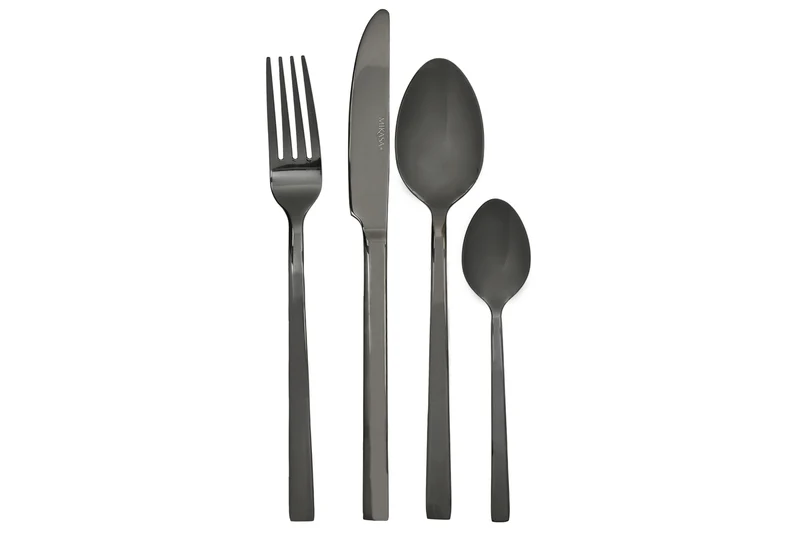 Ménagère 16 couverts Mikasa Ciara Diseno en acier inox noir