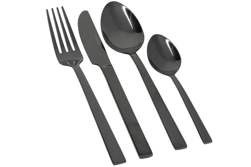 Ménagère 16 couverts Mikasa Ciara Diseno en acier inox noir