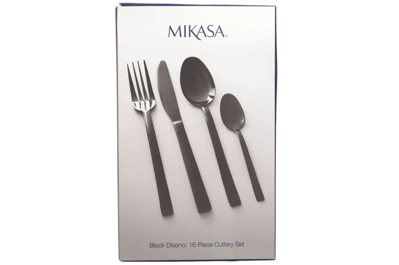 Ménagère 16 couverts Mikasa Ciara Diseno en acier inox noir