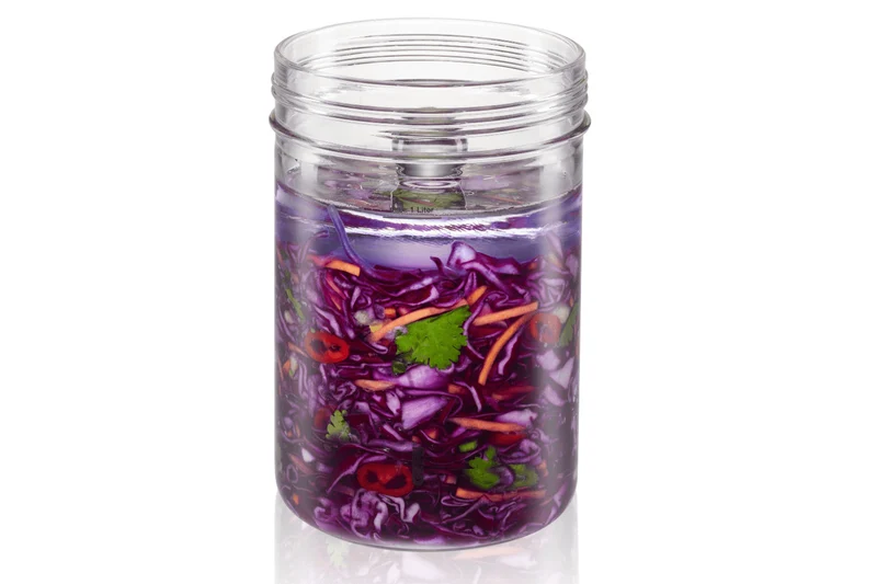 Bocal à fermenter Gefu Nativo 1L avec poids en verre
