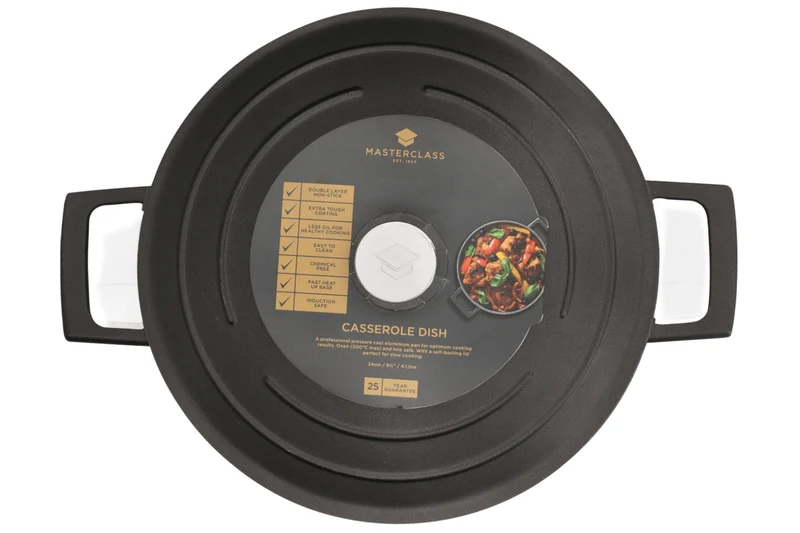 Cocotte MasterClass compatible induction en fonte d'aluminium noir 4L