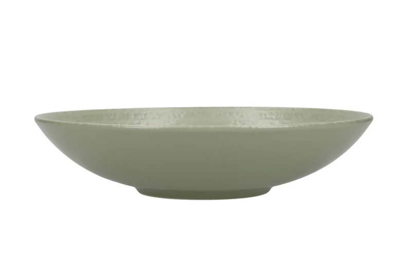 Set de 4 bols à pâtes KitchenCraft en grès émaillé vert et blanc diamètre 22cm