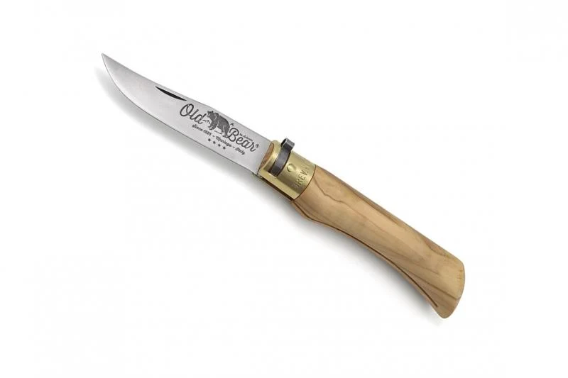Couteau Pliant Old Bear Olivier Acier Inox Taille XL