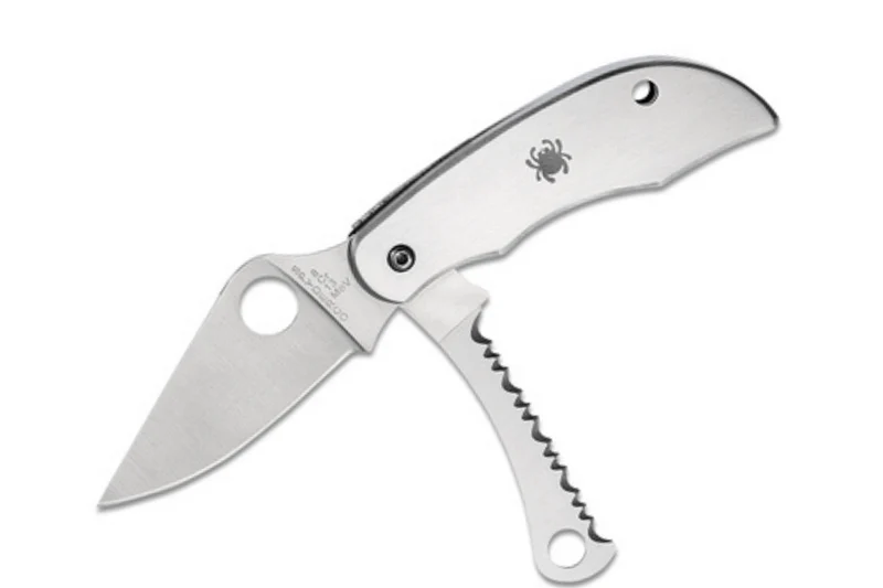 Couteau pliant Spyderco Clipitool C176PS manche en acier 6,5cm + scie