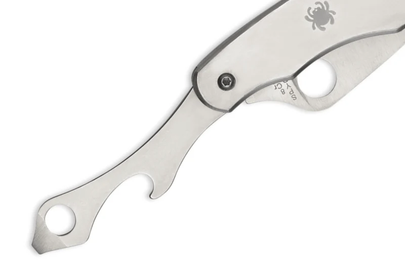 Couteau pliant Spyderco Clipitool C175P manche en acier 6,5cm + ouvre bouteille