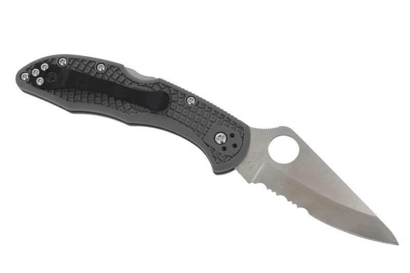 Couteau pliant Spyderco Delica 4 C11PSFG vert feuillage en nylon/fibre de verre 10,8cm