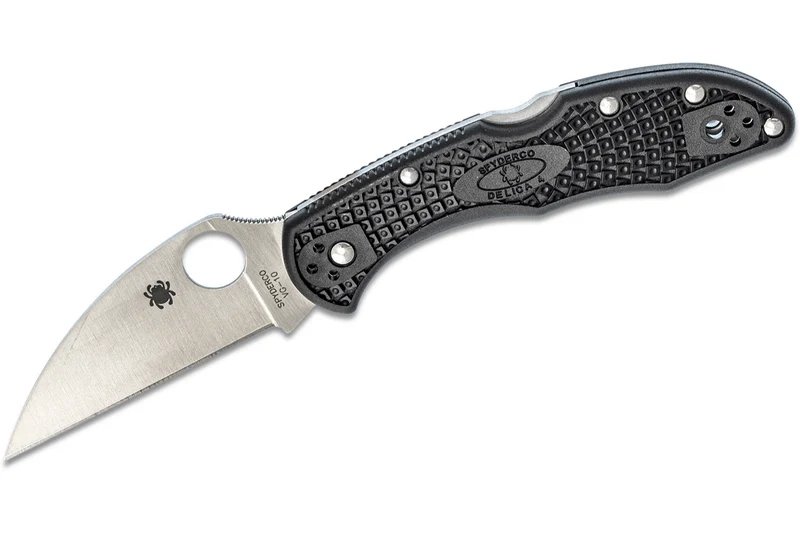 Couteau pliant Spyderco Delica 4 C11FPWCBK Wharncliffe manche nylon/fibre de verre noir 10,8cm