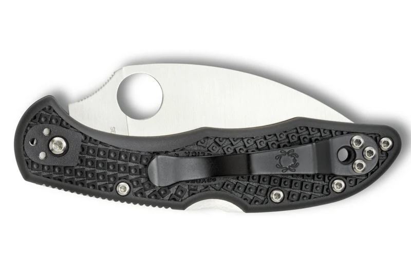 Couteau pliant Spyderco Delica 4 C11FPWCBK Wharncliffe manche nylon/fibre de verre noir 10,8cm
