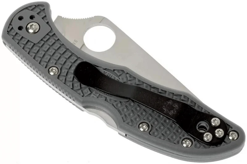 Couteau pliant Spyderco Delica 4 C11FPGY en nylon/fibre de verre gris 10,8cm